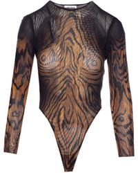 Jean Paul Gaultier - The Wood Print Longsleeves Top - Lyst