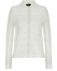 Tom Ford - Openwork Silk-Cotton Cardigan With Button Closure - Lyst