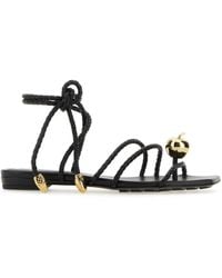 Bottega Veneta - Leather Flat Adam Sandals - Lyst