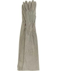 Prada - Ligh Suede Long Gloves - Lyst