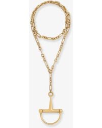 Gucci - Half Horsebit Necklace - Lyst