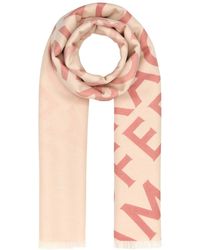 Ferragamo - Salvatore Embroidered Wool Blend Reversible Scarf - Lyst