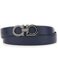 Ferragamo - Reversible Belt With Gancini Buckle - Lyst