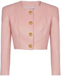 Balmain - Leather Jacket - Lyst