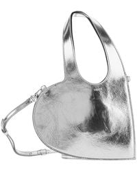 Coperni - 'Heart' Heart-Shaped Metallic Crossbody Bag With Logo Lettering On The Front And Cut-Out On The Handle - Lyst
