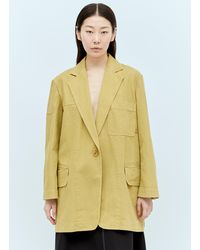 Max Mara - Oversized Canvas Blazer - Lyst