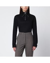 Entire studios - Wool Zip-Collar Top - Lyst