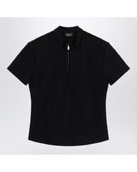 Gucci - Gg Jacquard Jersey T-Shirt With Half Zip - Lyst