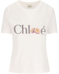 Chloé - Chloã Logo Cotton T-Shirt - Lyst