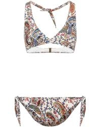 Etro - Floral Paisley Triangle Bikini - Lyst