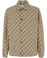 Burberry - 'Slindon' Jacket With Classic Collar And All-Over Check Motif - Lyst