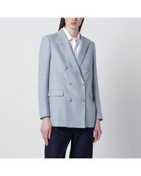 Tagliatore - Light Doublebreasted Cottonblend Jacket - Lyst