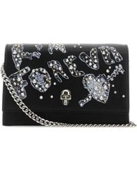 McQueen - Leather Small Skull Clutch - Lyst