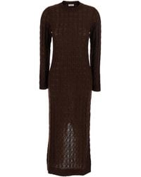 Brunello Cucinelli - Crewneck Dress With All-Over Sequin Embellishments - Lyst