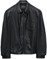 Prada - Nappa Leather Jacket - Lyst