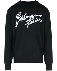Balmain - Merino Wool Sweater - Lyst