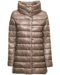 Herno - Amelia Taupe Colored Nylon Down Jacket - Lyst