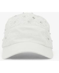 Dolce & Gabbana - Cotton Hat With All-Over Floral Embroidery - Lyst