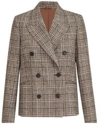 Brunello Cucinelli - Wool Double-Breasted Jacket - Lyst
