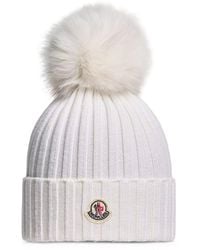 Moncler - Wool Hat With Pom Pom - Lyst