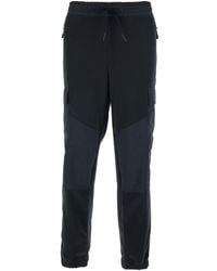 Moncler - Pants With Side Logo Patch And Tech Fabric Inserts - Lyst