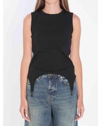 Jean Paul Gaultier - Tank Top With Lingerie Garter - Lyst