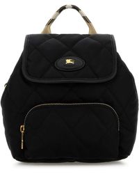 Burberry - Mini Horseshoe Canvas Backpack - Lyst