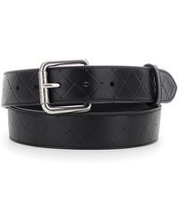 Bottega Veneta - Belt With Intrecciato Motif And Buckle Closure - Lyst