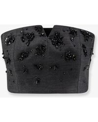 Alberta Ferretti - Virgin Wool Top With Sequins - Lyst