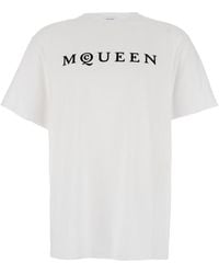 McQueen - T-Shirt With Logo - Lyst