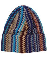 Missoni - Beanie With Zigzag Motif - Lyst