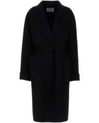Prada - Wool Blend Coat - Lyst