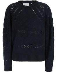 Isabel Marant - 'Luce' Crew Neck Sweater With Perforated Design - Lyst