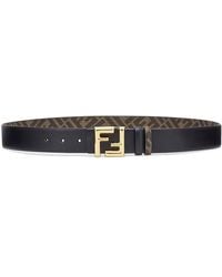 Fendi - Ff Rounded Reversible Belt - Lyst
