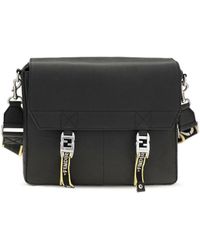Fendi - Flow Mess Medium Roman Leather Crossbody Bag - Lyst