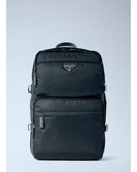 Prada - Re-Nylon And Saffiano Leather Backpack - Lyst