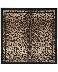 Dolce & Gabbana - Dolce & Gabbana Animal Print Scarf - Lyst