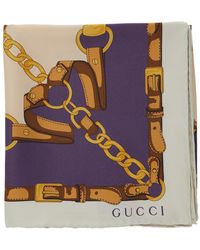 Gucci - Square Scarf Silk - Lyst