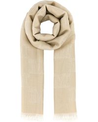 マフラー・ストール Max Mara Beige Viscose Blend Whisky Scarf Max Mara 'Whiskey' Viscose Blend Scarf in Natural | Lyst
