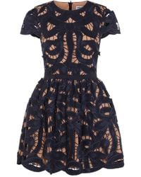 Self-Portrait - Cotton Mini Dress - Lyst