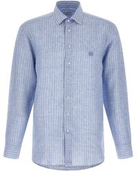 Etro - Striped Linen Shirt - Lyst