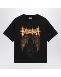 Balenciaga - Sacre Cå“Ur Print Medium-Fit Cotton T-Shirt - Lyst