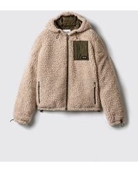 Miu Miu - Medium Teddy And Technical Ponge Down Jacket - Lyst