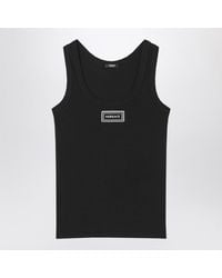 Versace - Ribbed Sleeveless Top - Lyst