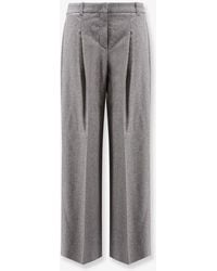 BOSS - Melange Wool Blend Trousers - Lyst