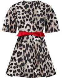 Givenchy - Leopard Jacquard Cocoon Mini Dress - Lyst