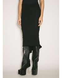 Rick Owens - Knit Midi Skirt - Lyst