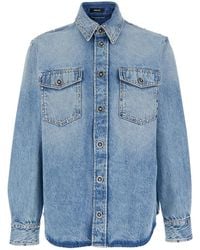 Versace - Shirt With Classic Collar - Lyst