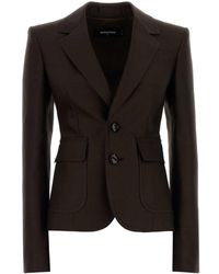 DSquared² - Dsquared Chocolate Wool Blend Bianca Blazer - Lyst