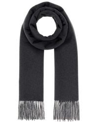 Prada - Charcoal Cashmere Scarf - Lyst